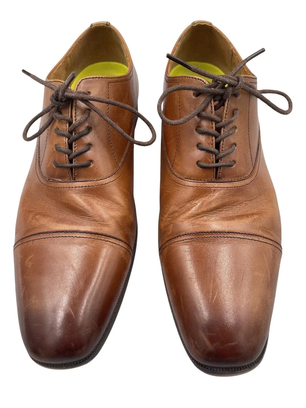 Florsheim Oxford Dress Shoes Mens Size 8.5 Brown Cap Toe Memory Foam Comfort